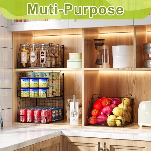 4 Pack XXL Stackable Wire Storage Basket D599899