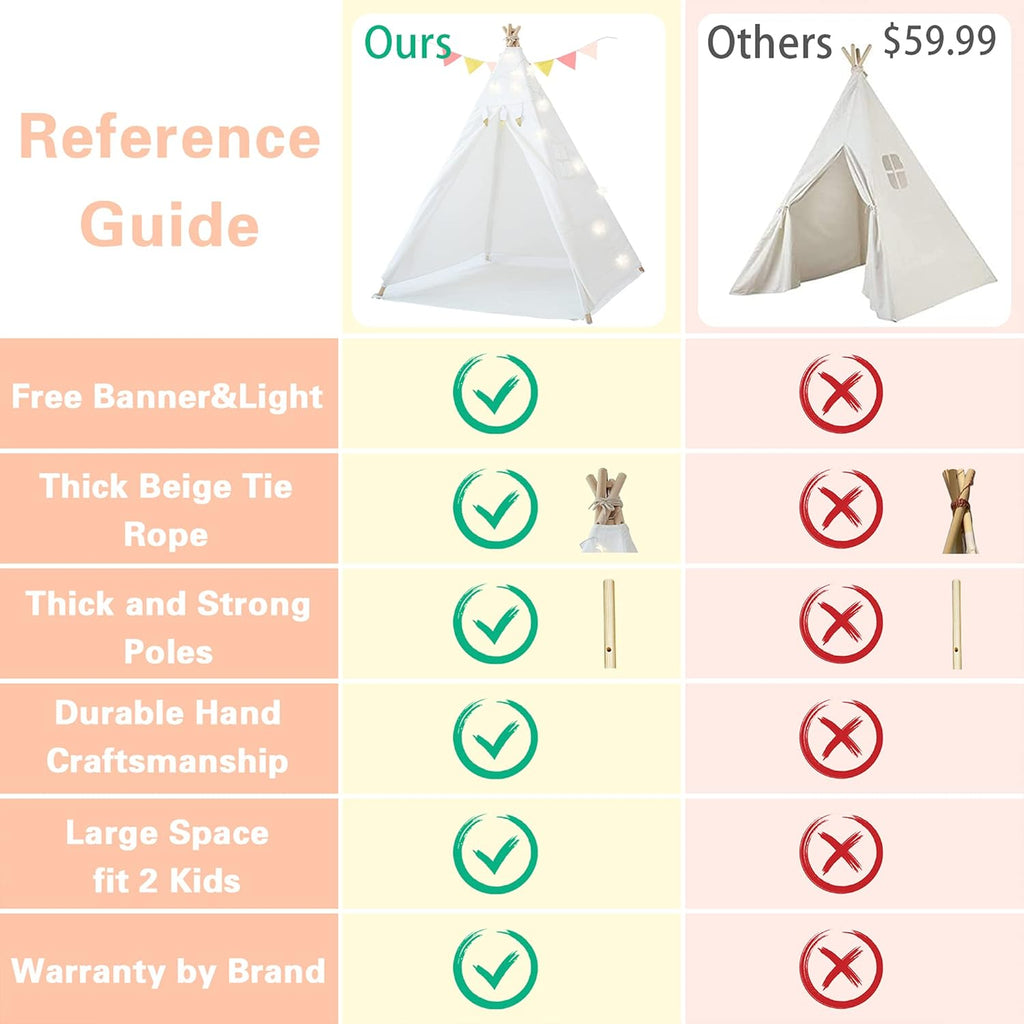 Teepee Play Tent with Carry Case Pack of 2 P902