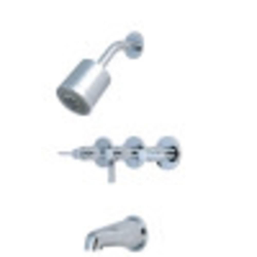 Three Handle Tub and Shower Faucet T5940