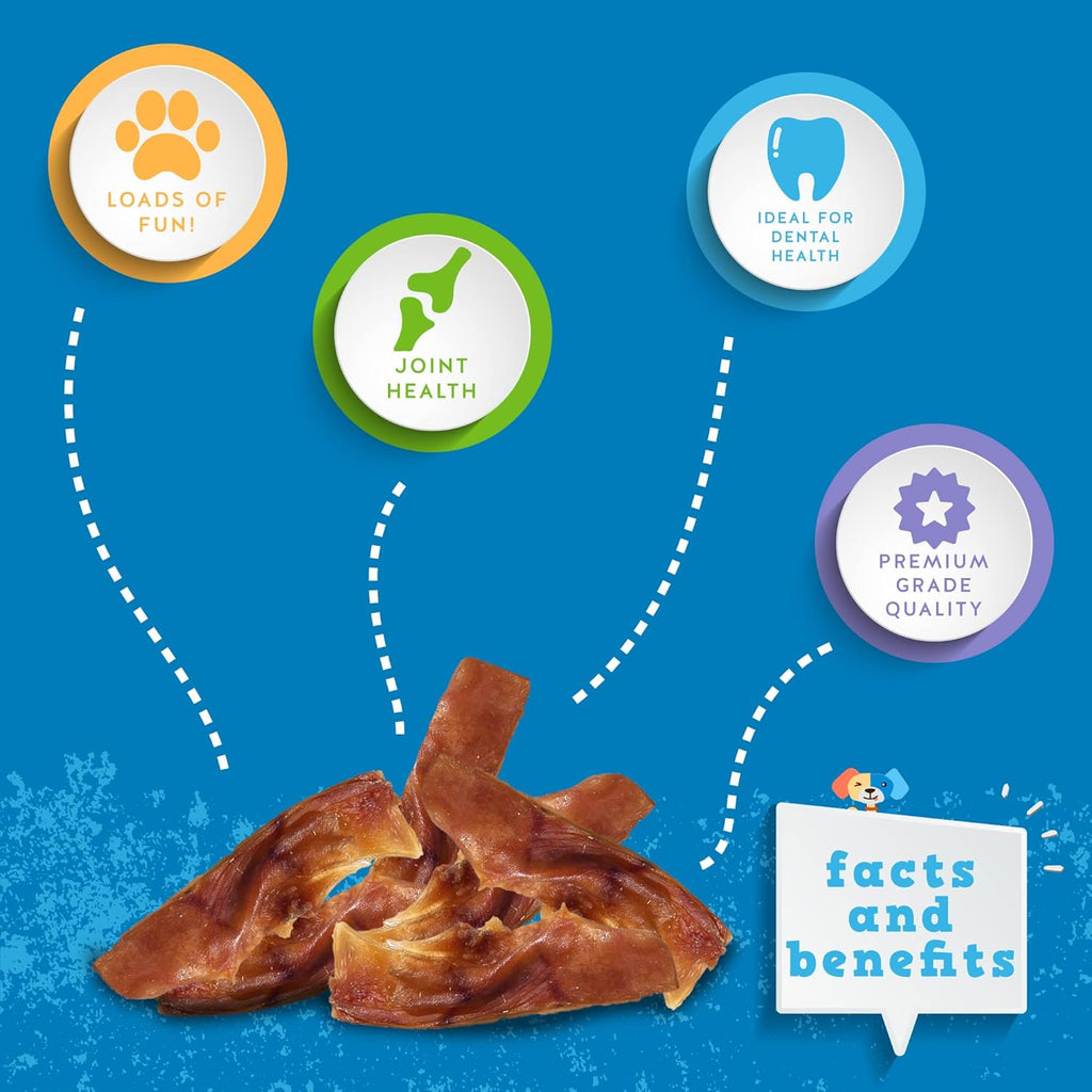 Pig Ears Slivers (1lb) Natural Dog Chews Pork Dog Treats N767