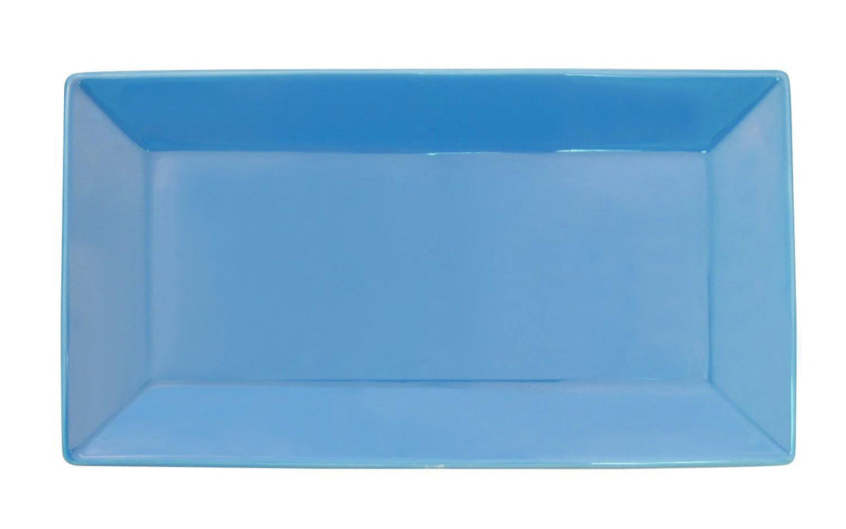 Blue Stoneware Rectangular Platter T183077