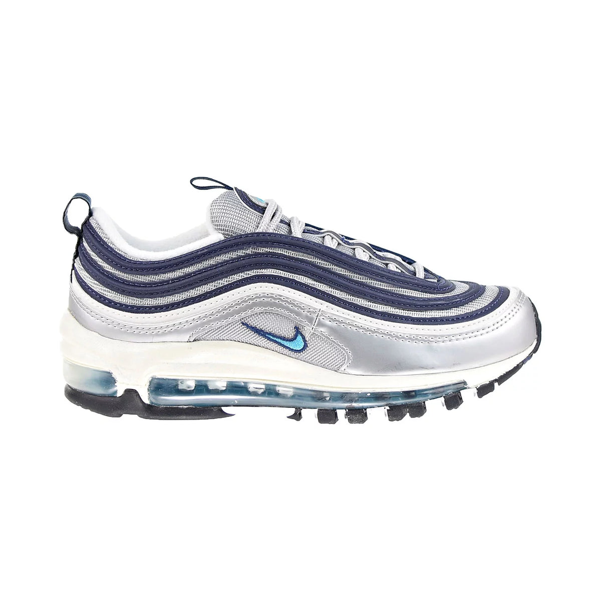 Metallic Silver Chlorine Blue Shoes O51414