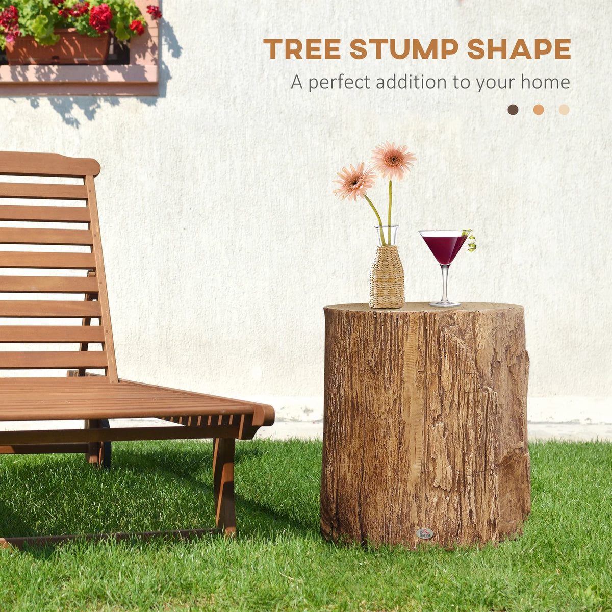 Natural Concrete Side Table Set of 2 T786