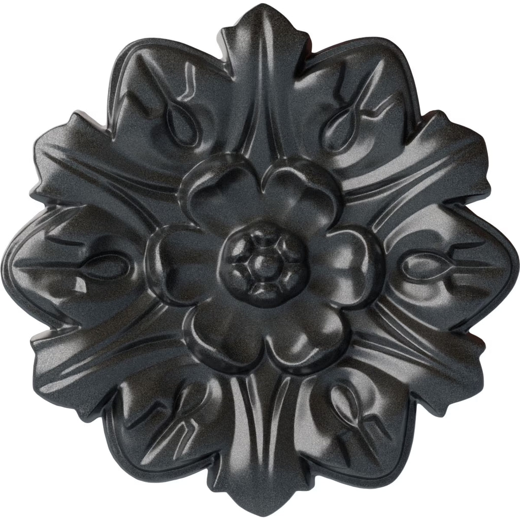 7 5/8"OD x 1"P Hand-Painted Pewter Ceiling Medallion Y958287