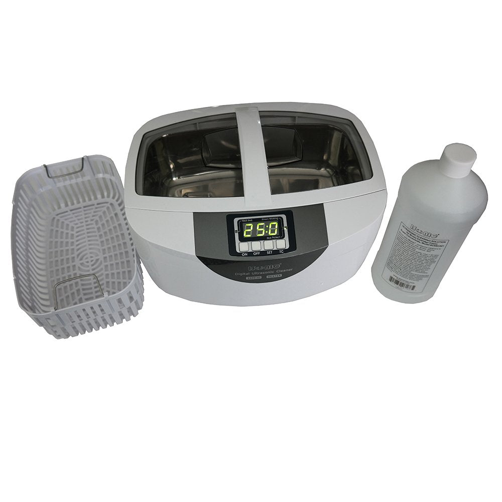 Commercial Ultrasonic Cleaner, 2.5L, White, Plastic Tray, 110V Q595125