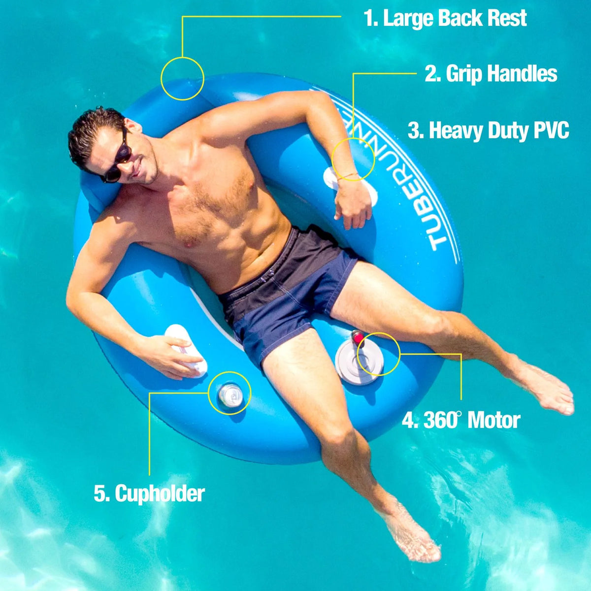 Motorized Pool Tube with Built-In Throttle T50511