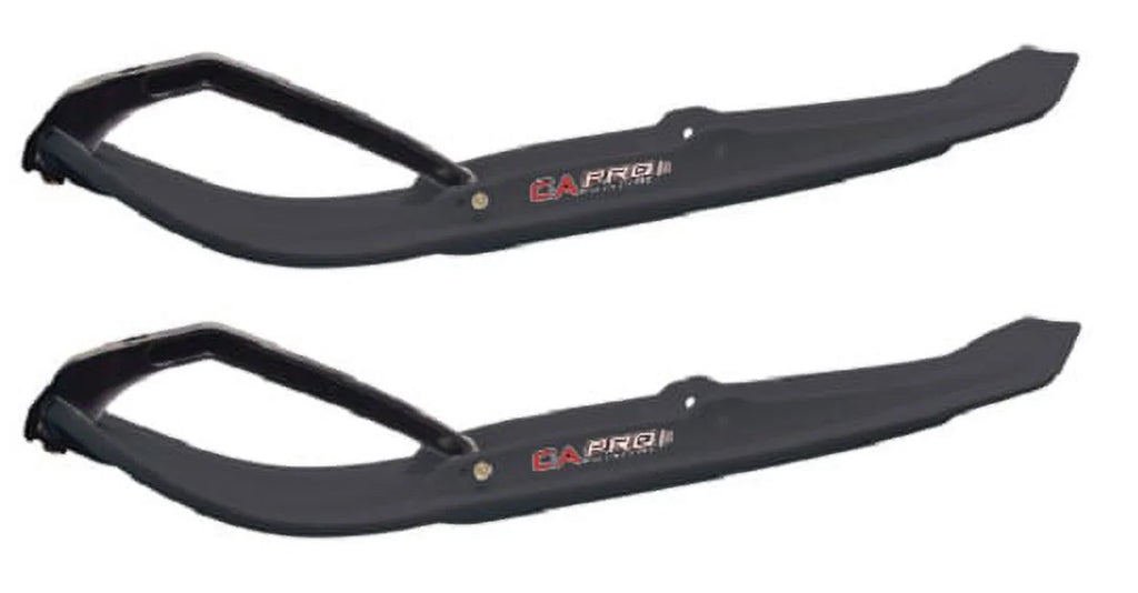 Black MTX Snowmobile Skis with 10" Round Bars Complete Kit D483808