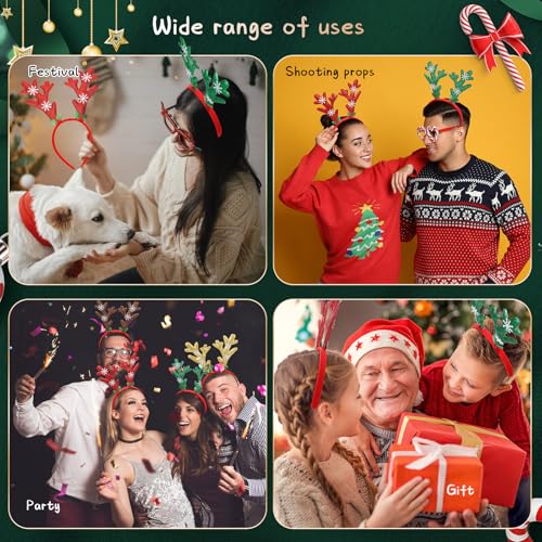 Christmas Deer Antlers Headband 12 Pcs N4247