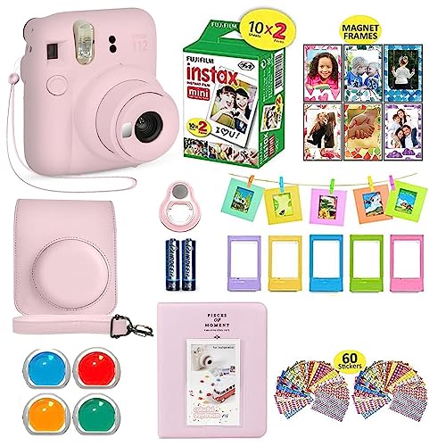 Purple Camera Bundle with 20 Film Sheets and Carrying Case J116