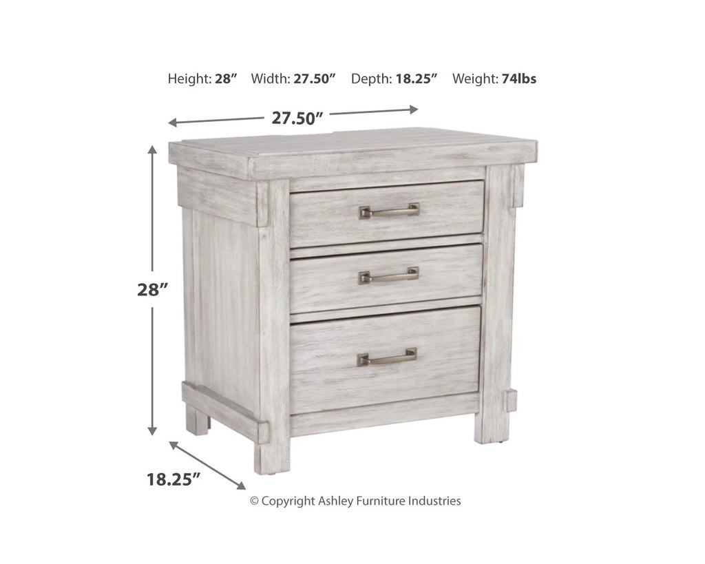 White Nightstand M14468