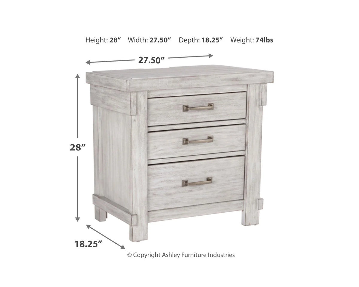White Nightstand M14468