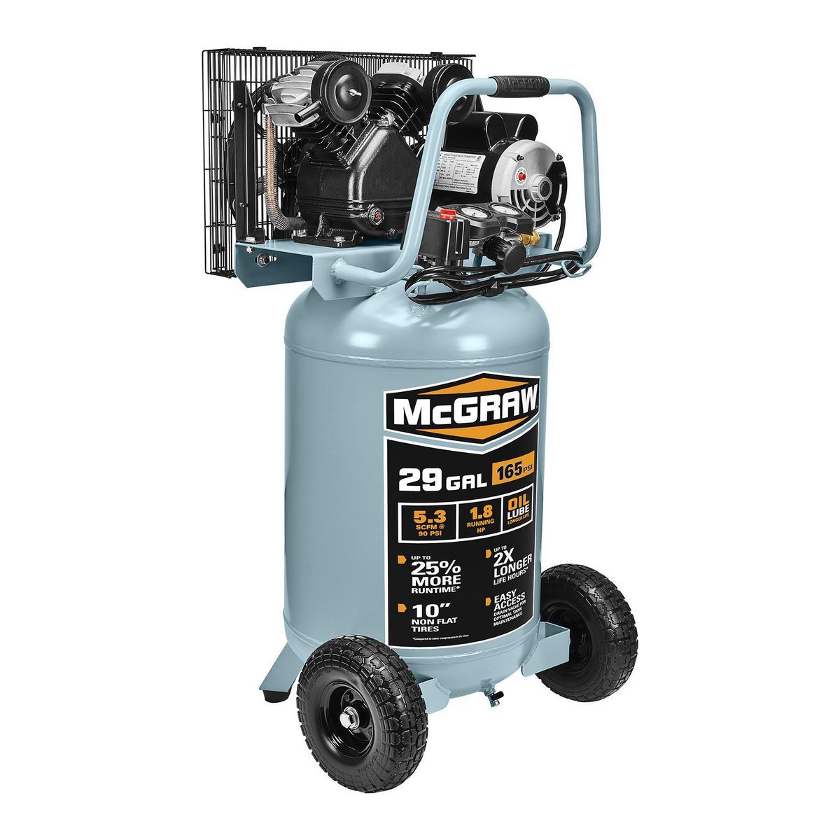 29 Gallon 165 PSI Oil-Lube Belt Drive Air Compressor U7666