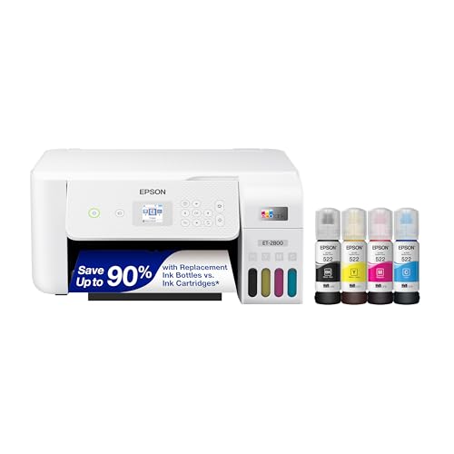 White Wireless Color All-in-One Supertank Printer F77503