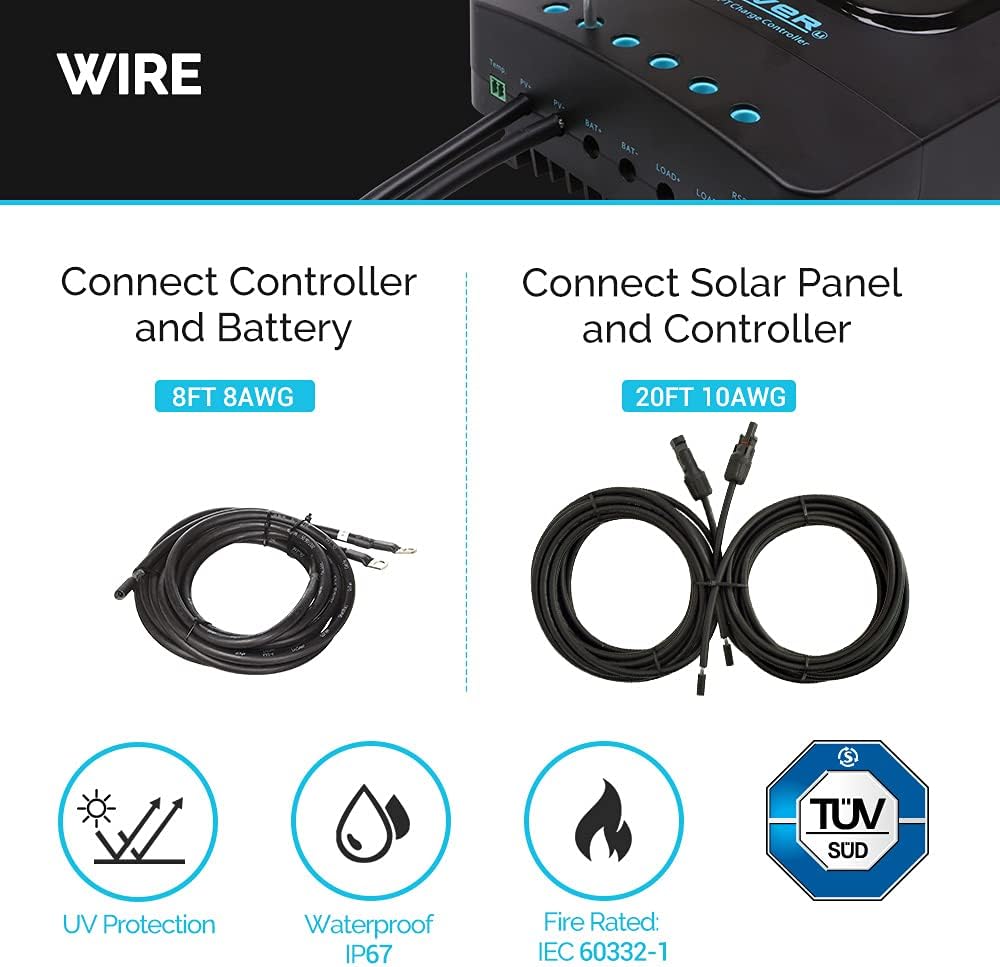 400 Watt 12 Volt Monocrystalline Solar Panel Kit with 40A MPPT Charge Controller Y339
