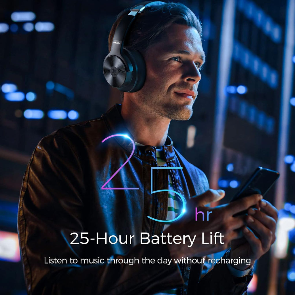 Active Noise Cancelling Wireless Wired Over Ear Headphones V441