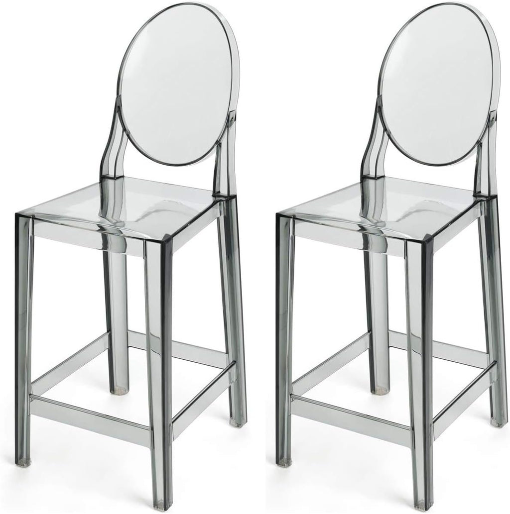 Set of 2 30” Clear Polycarbonate Bar Stool J61399