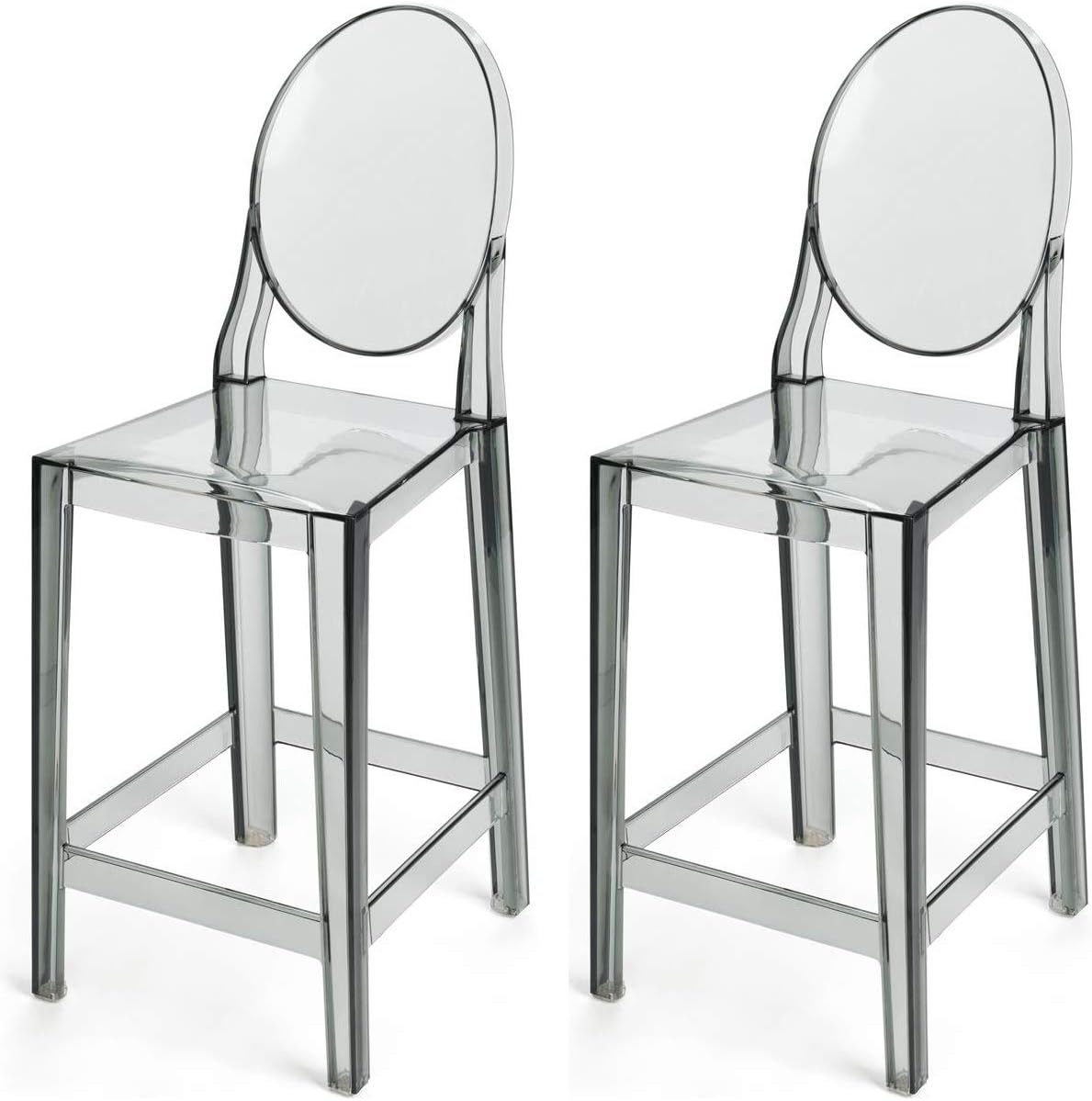 Set of 2 30” Clear Polycarbonate Bar Stool J61399