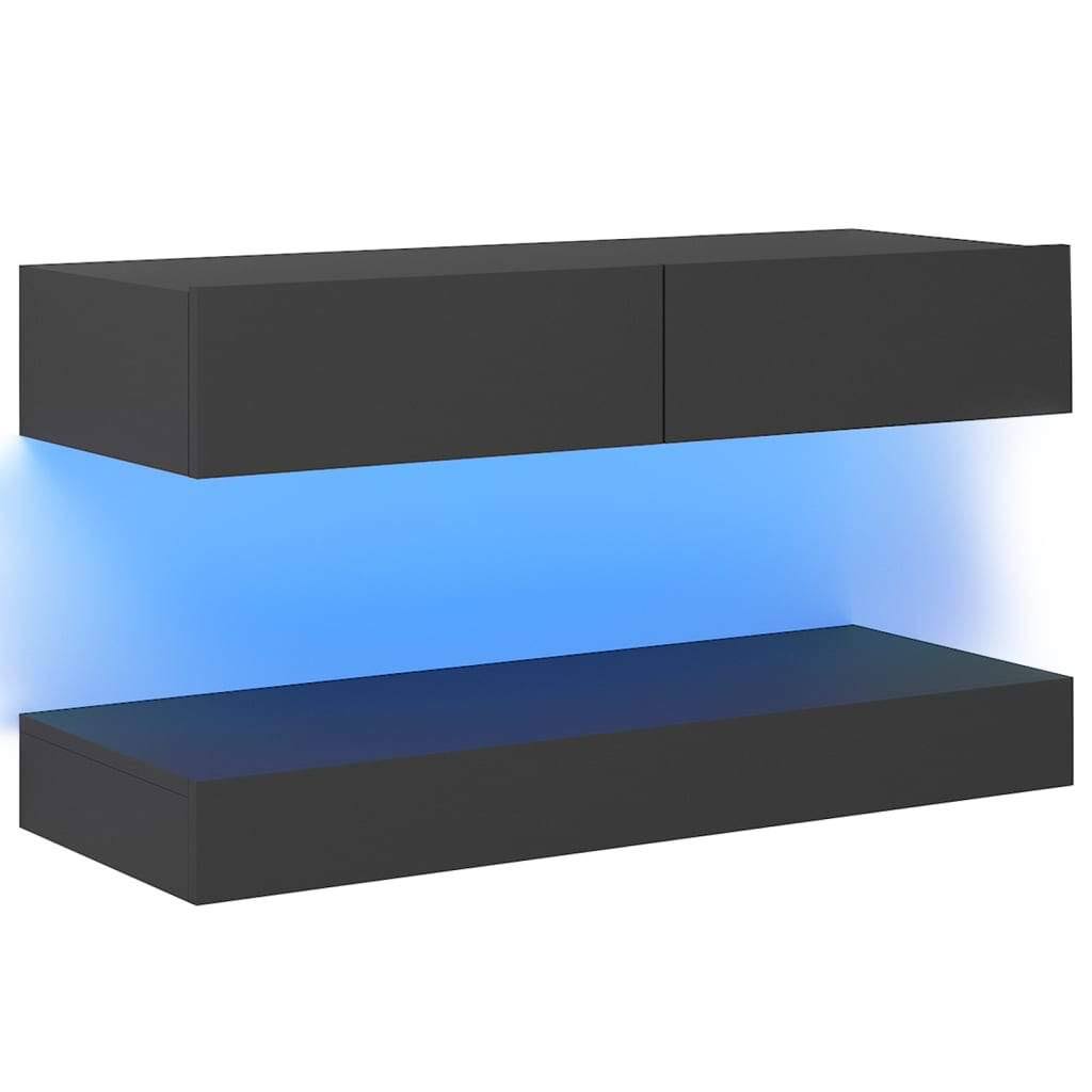 Gray TV Cabinet with LED Lights T9323