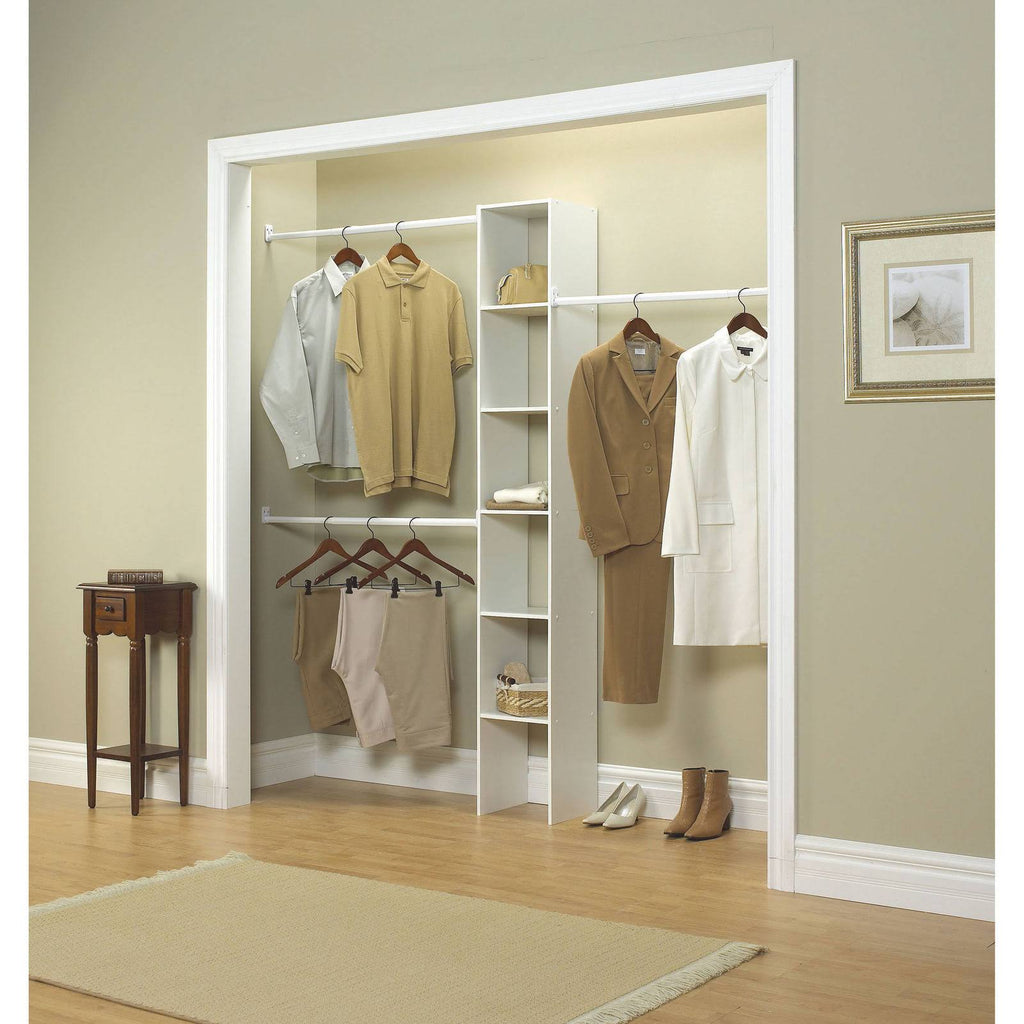 White 12 inch Vertical Closet Organizer O6700
