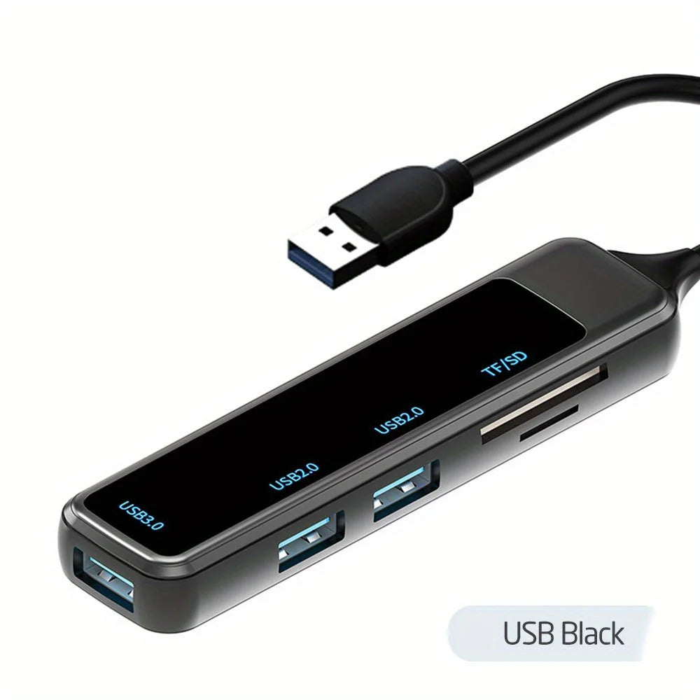 USB C 5-1 Multiport Adapter with USB 3.0 Ports and TF/SD Card Reader M59382