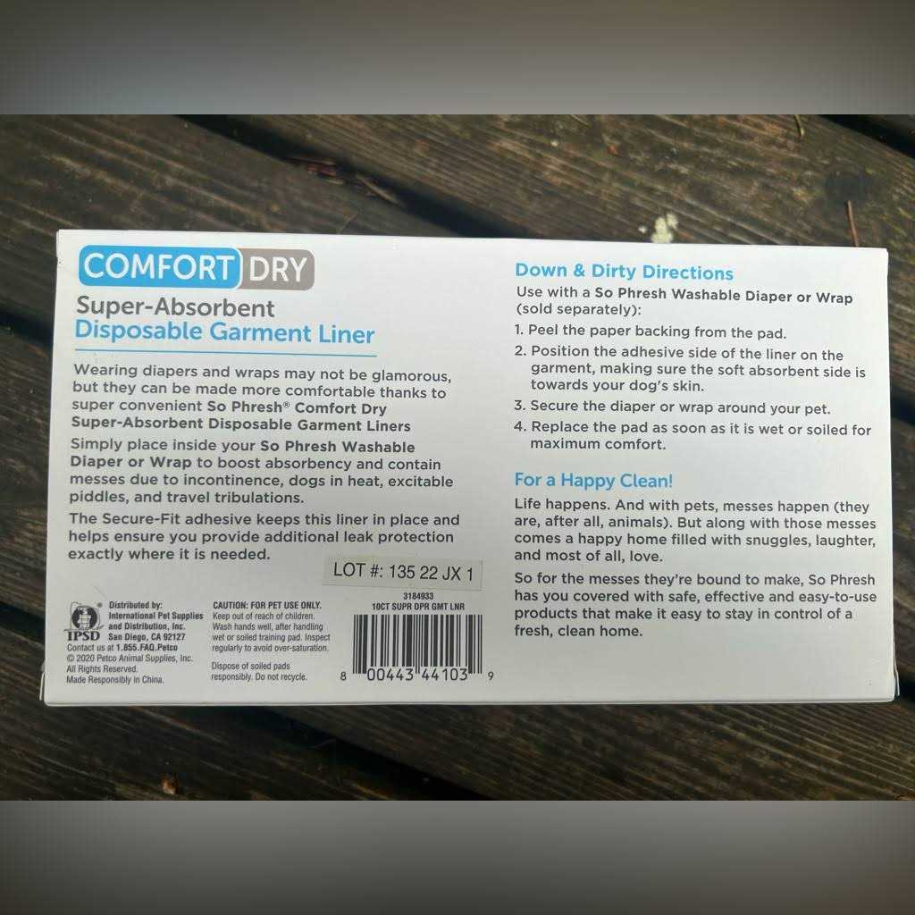 Disposable Dog Garment Liners L165583
