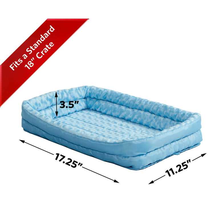 Double Bolster Pet Bed Blue J7502