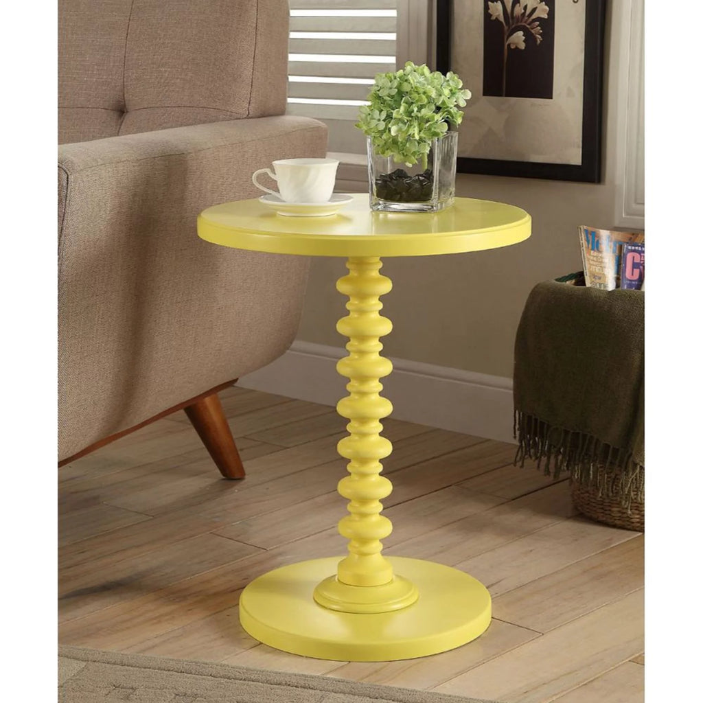 Black Wood Round Side Table L96280
