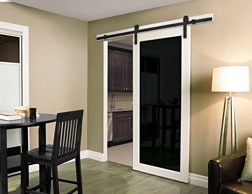 Matte Black Door Barn Hardware Kit B564