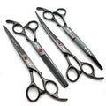7.0in Titanium Dog Grooming Scissors Set 4pcs G146074
