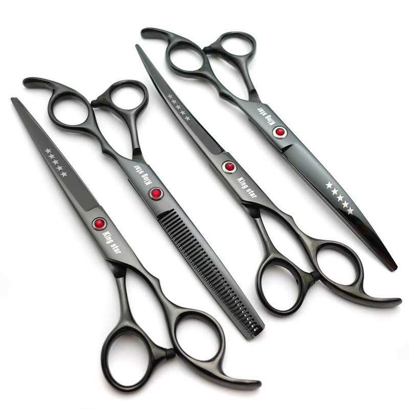 7.0in Titanium Dog Grooming Scissors Set 4pcs G146074