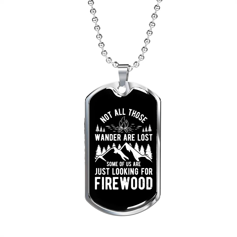Stainless Steel or 18k Gold Dog Tag 24" Chain Necklace M8067