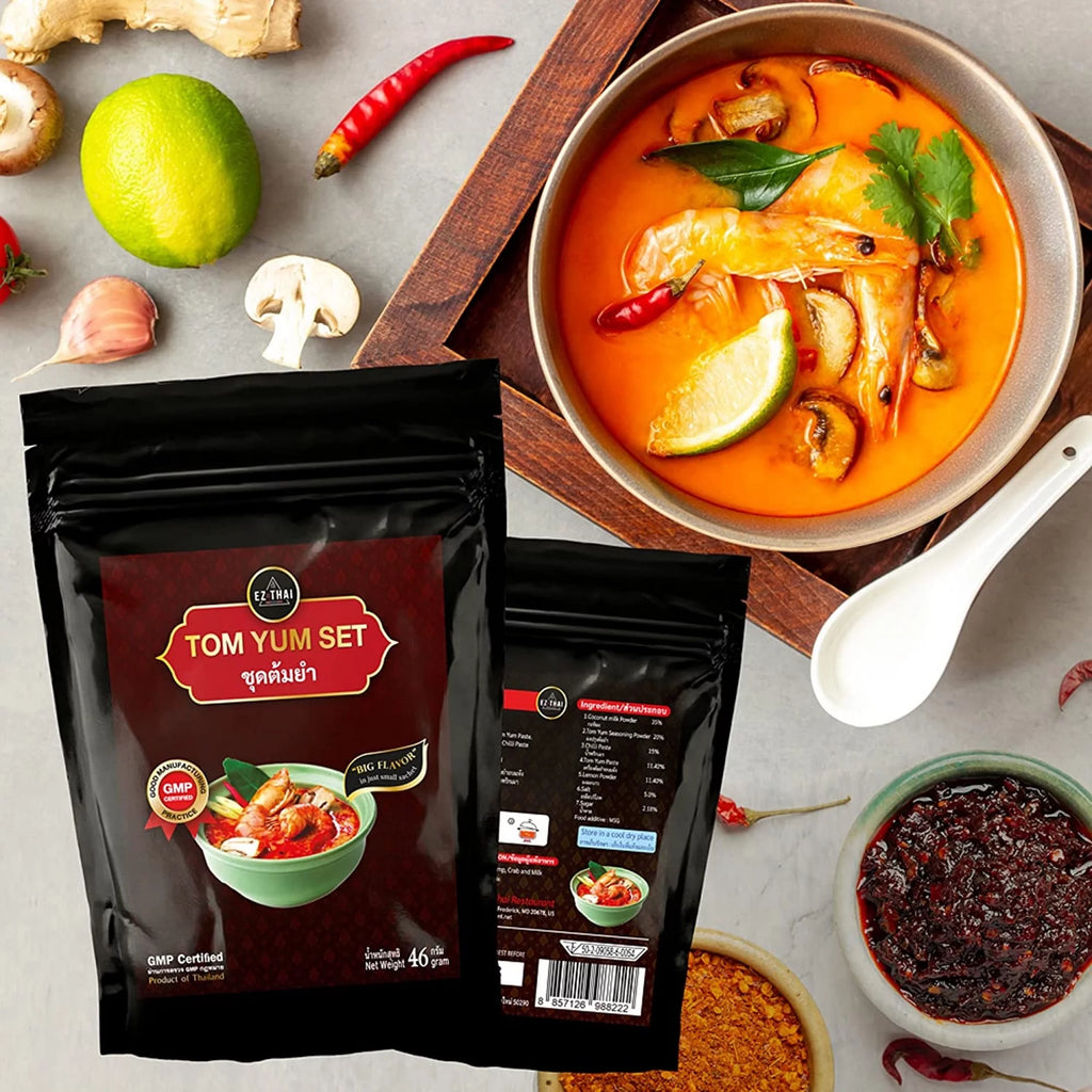 Tom Yum Instant Powder Set Chili Paste Sauce Dried Herbs B435143