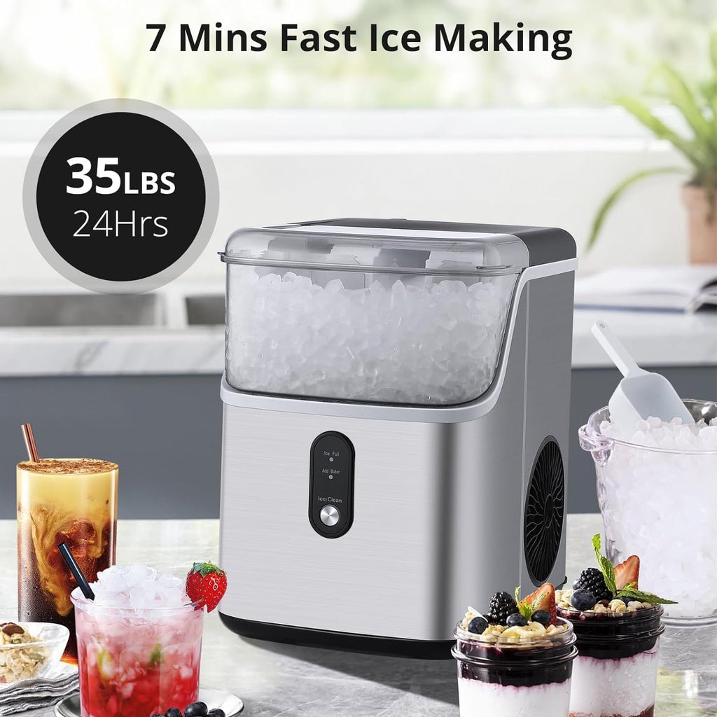 Countertop Nugget Ice Maker with Self-Cleaning J19172