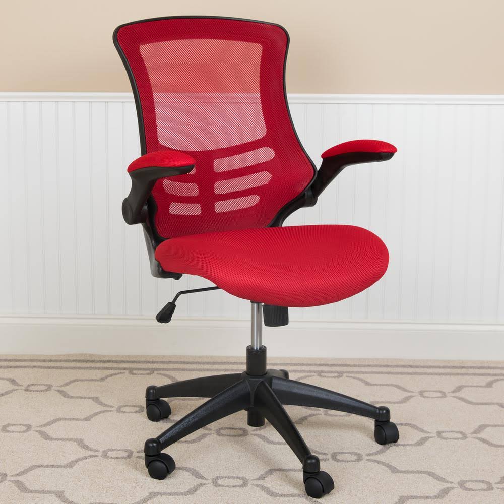 Red Mesh Mid-Back Desk Chair A9844