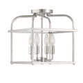 Polished Nickel Four-Light Semi-Flush Mount F64313