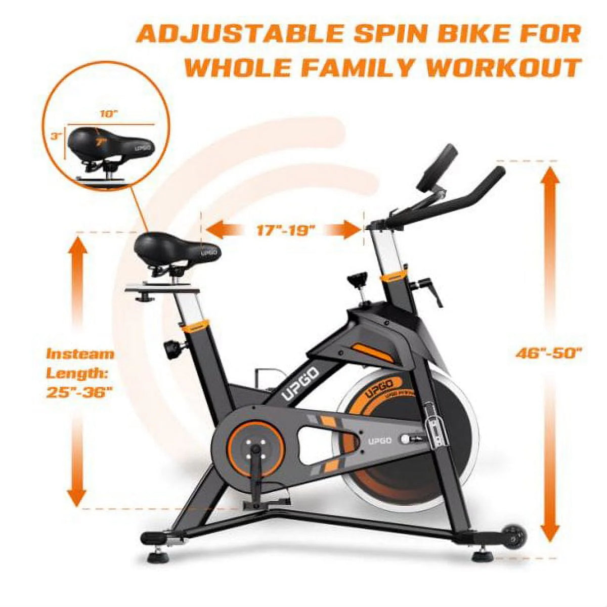 Indoor Cycling Stationary Exercise Bike with 330LBS Capacity L5412