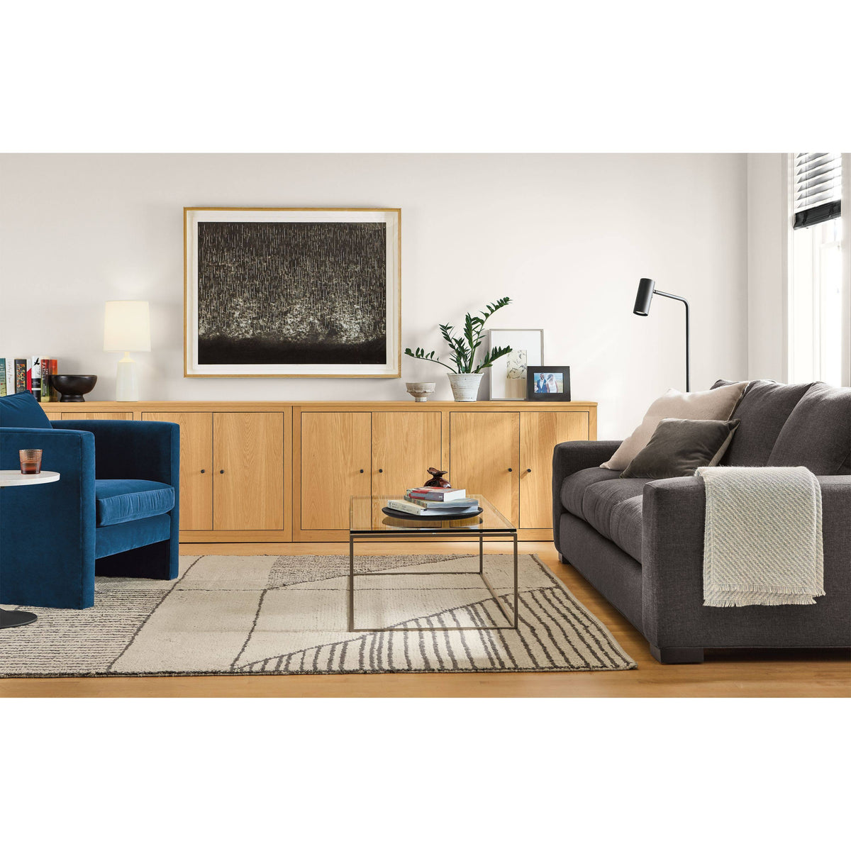 Satin Etched Tempered Glass Square Coffee Table W512