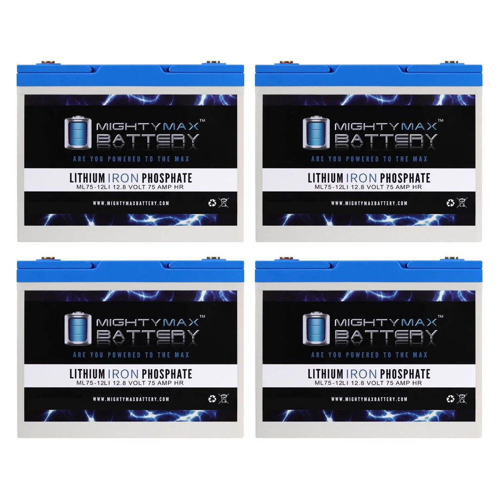 12V 75AH Lithium Replacement Battery 4 Pack H680
