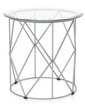 Round Glass Top End Table T60581