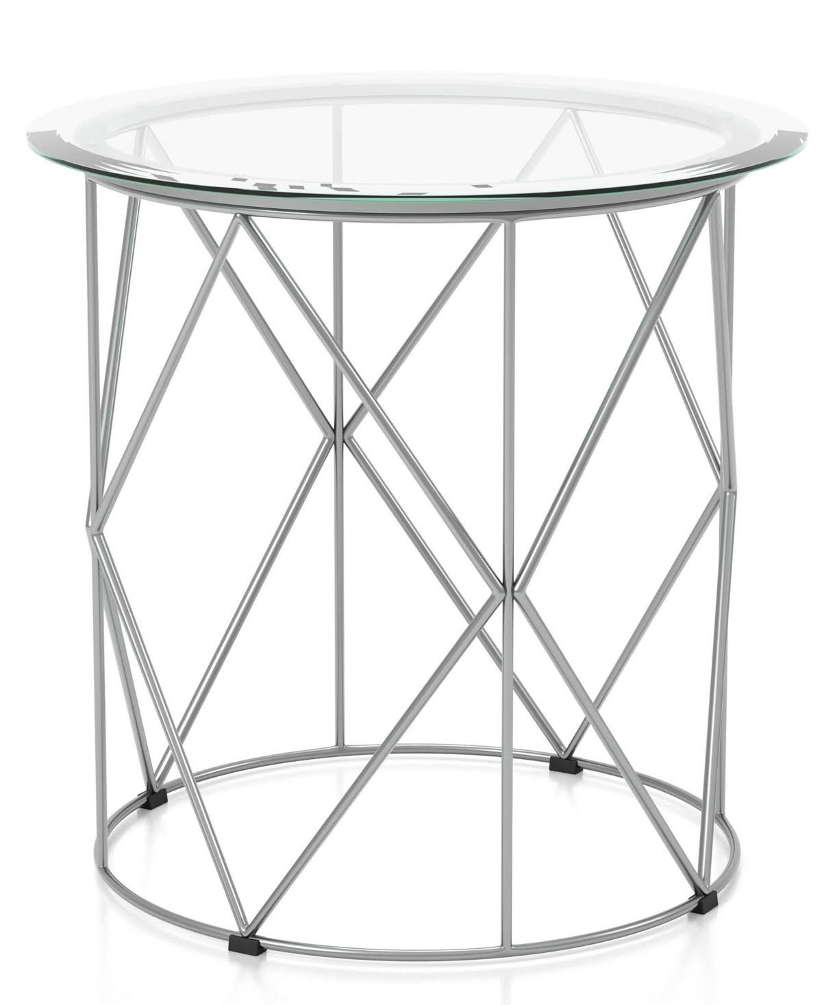 Round Glass Top End Table T60581