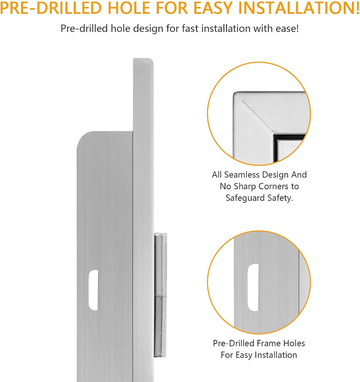 14W x 20H Inch Stainless Steel Outdoor BBQ Access Door E57755