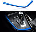Blue ABS Car Sticker Decal Multimedia Panel Frame Trim Cover A352