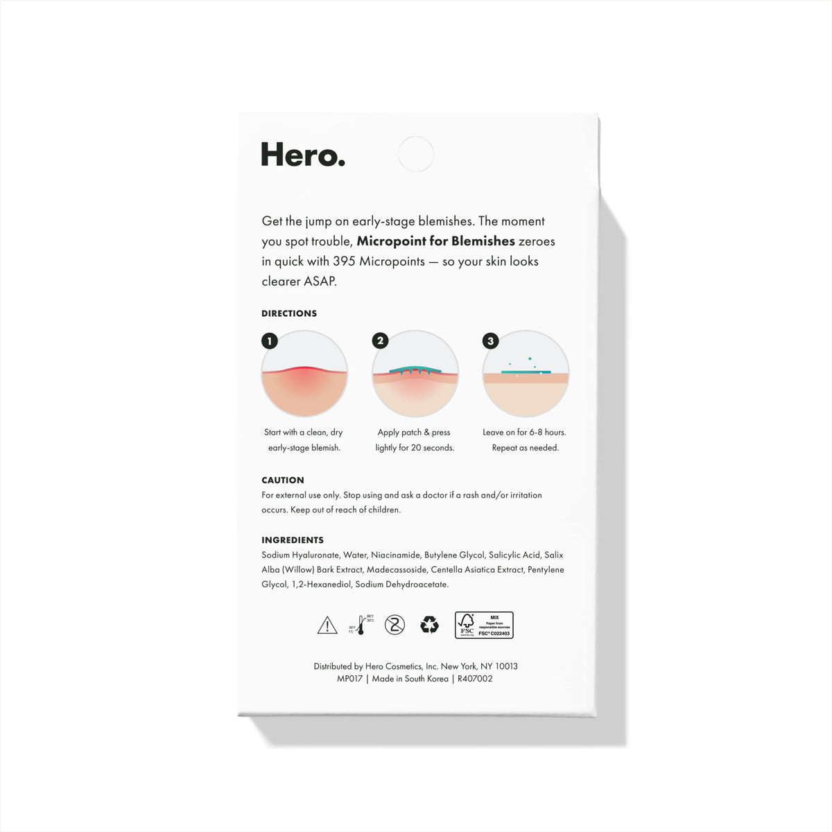 Hydrocolloid Acne Spot Treatment Patch 8 Patches U855266