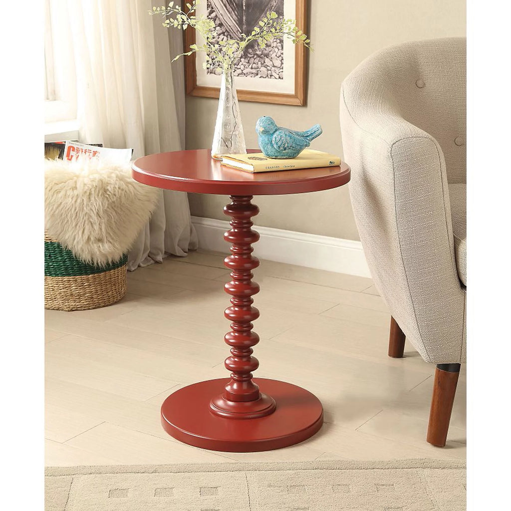 Black Wood Round Side Table L96280
