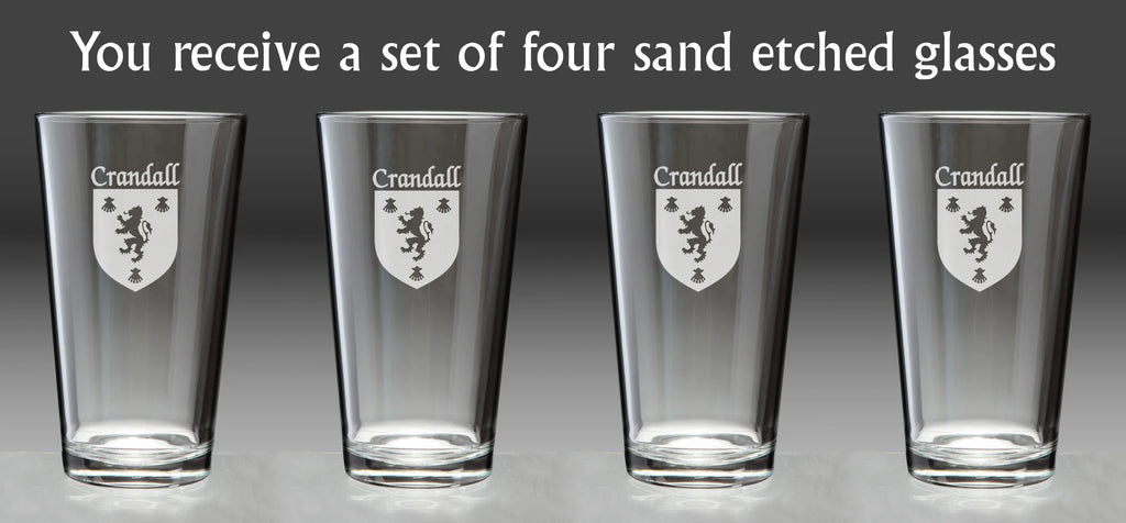 Irish Coat of Arms Pint Glasses Set of 4 W8705