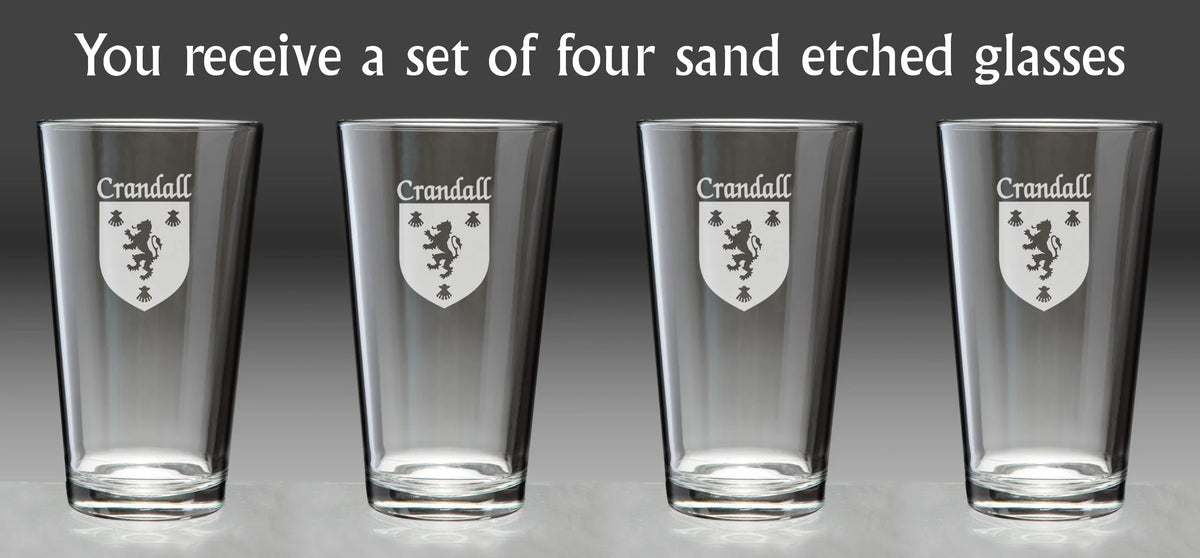 Irish Coat of Arms Pint Glasses Set of 4 W8705