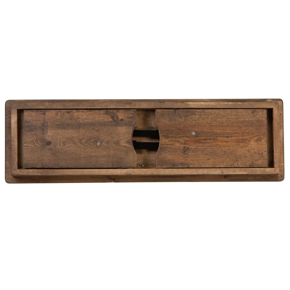 40" x 12" Antique Rustic Solid Pine Folding Bench O82390