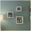 Three Piece Cube Shelf Set High Gloss White T486090