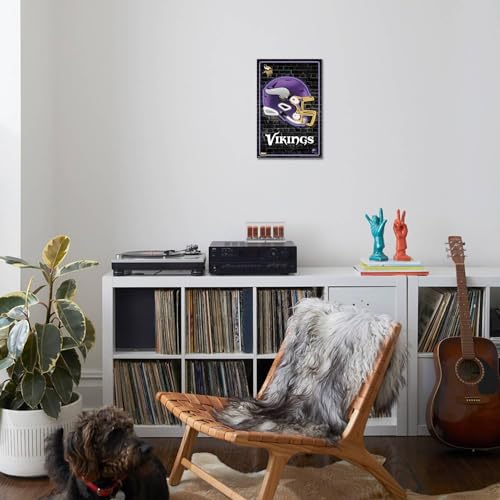 NFL Minnesota Vikings Neon Helmet Wall Poster K97334
