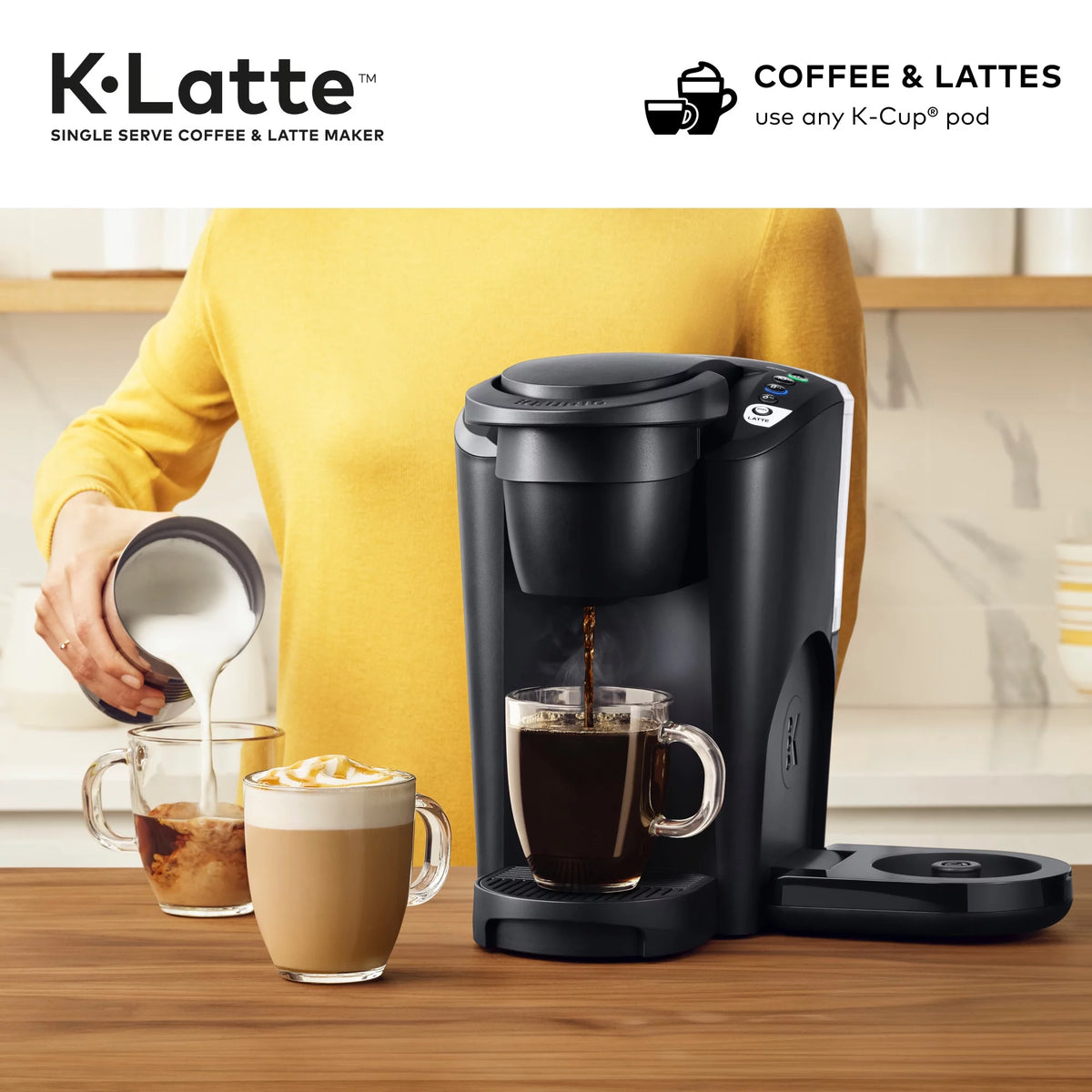 Black Single Serve Coffee and Latte Maker Z82671